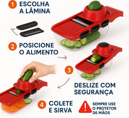 6 EM 1 CORTADOR de Legumes Mandoline