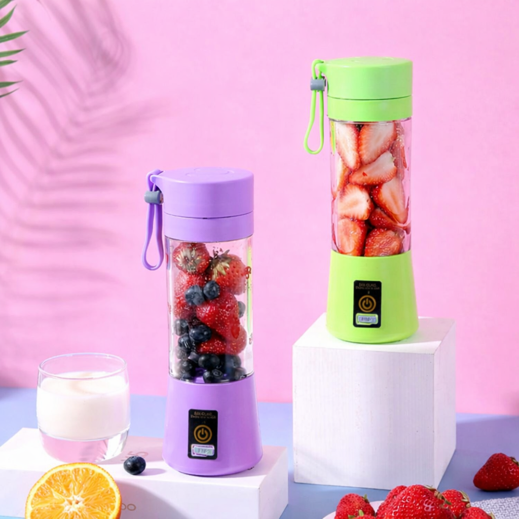 Mini Liquidificador Portátil Recarregável Com 6 Lâminas 380ml