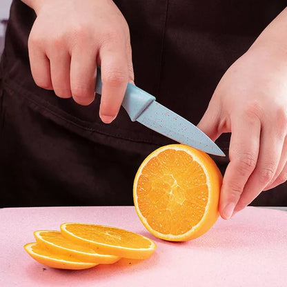 Conjunto de Facas Profissionais Coloridas + Tesoura e Descascador